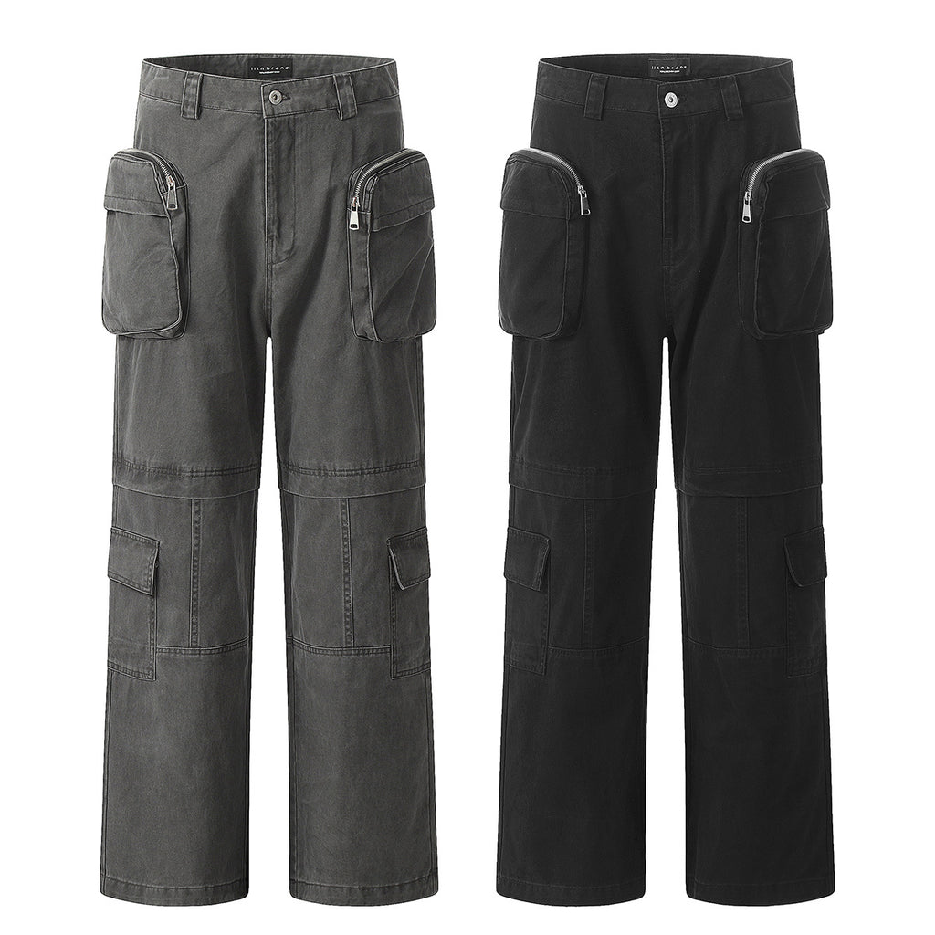 11KN Retro Straight Tooling Loose Casual Pants