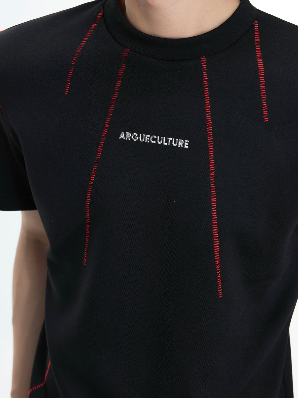ArguECulturE Front Shoulder Slim Fit Contrasting Tee