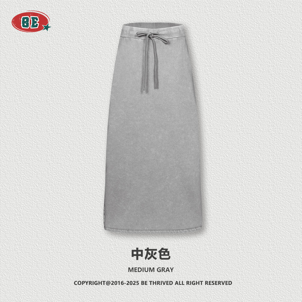 BE Women's Ribbon Splicing Tee Straight Heavy Skirt Suit