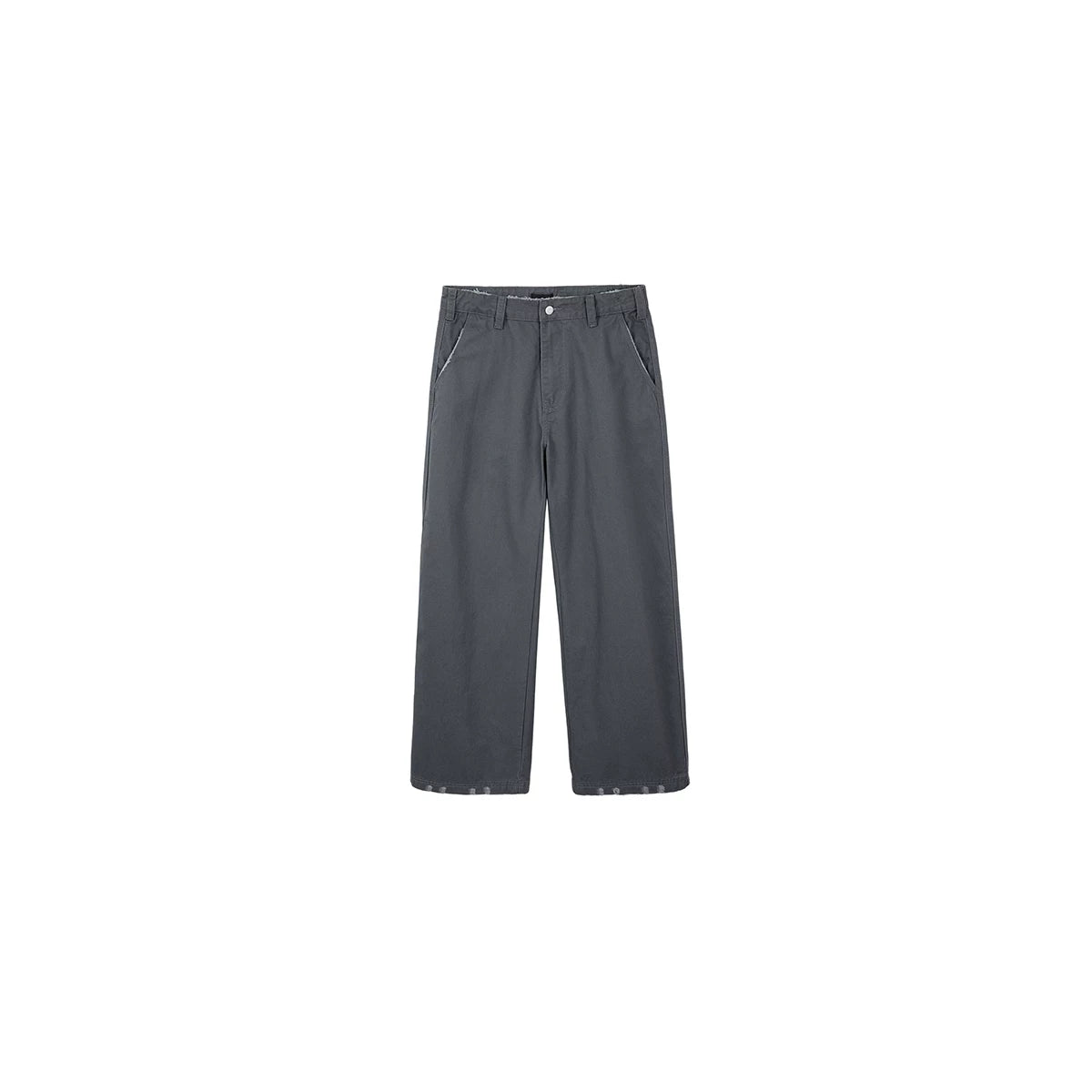 PLUS NO LOGO Washed Distressed Loose Straight-Leg Trousers