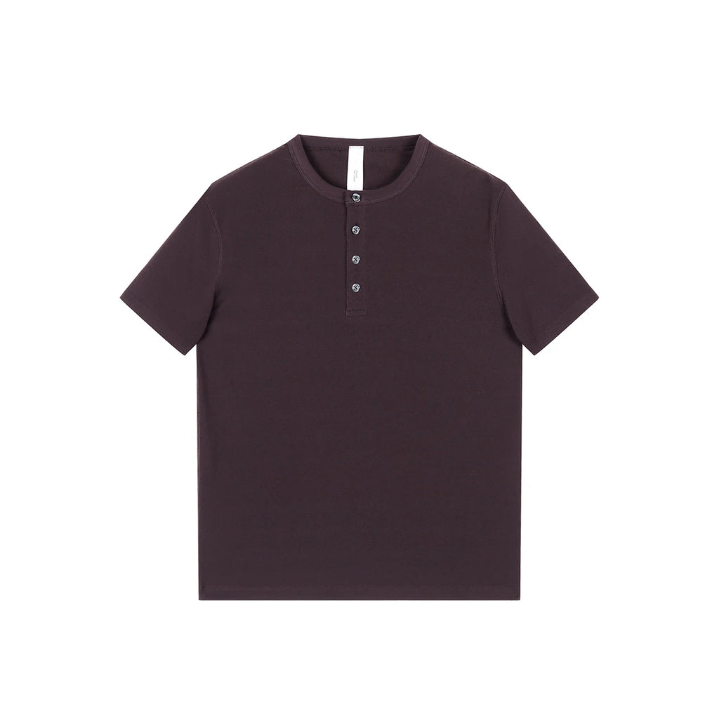 PLUS NO LOGO TENCEL Lyocell Breathable Drop-Shoulder Henley Tee