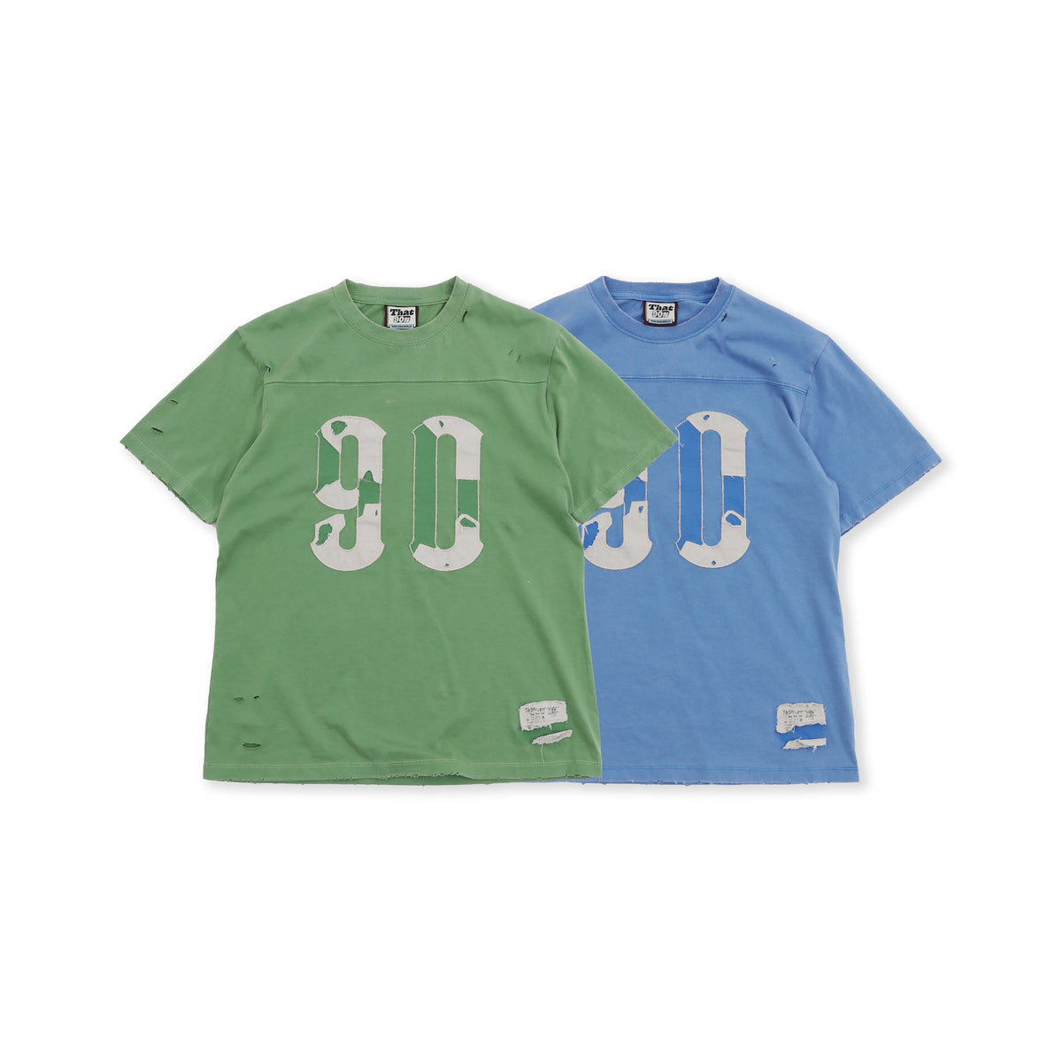 TH90 CREW Vintage Beach 70s Distressed Breathable Slim Fit Tee