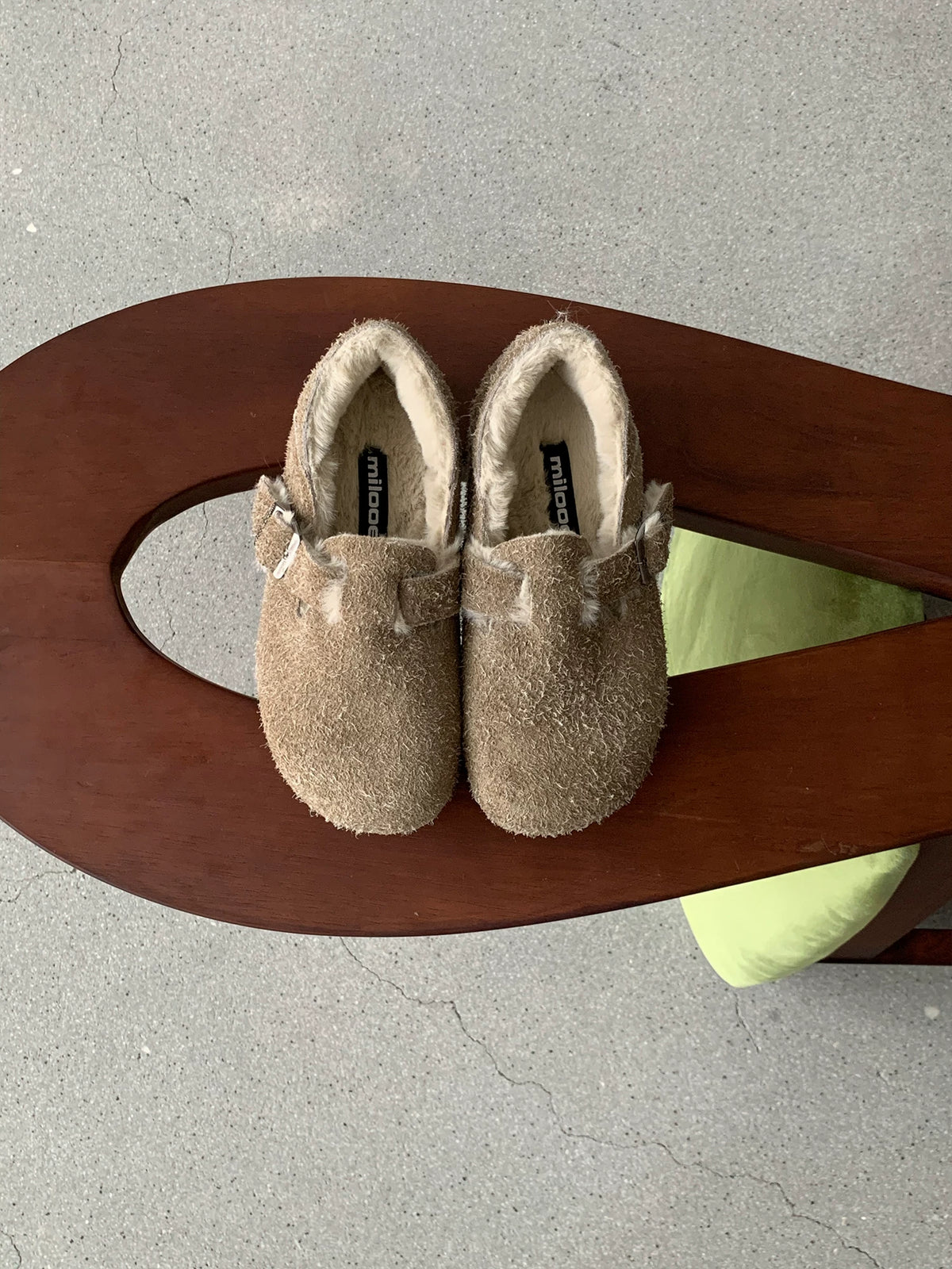 MILOOEY Fur-Lined Sheepskin Slip-On Loafers