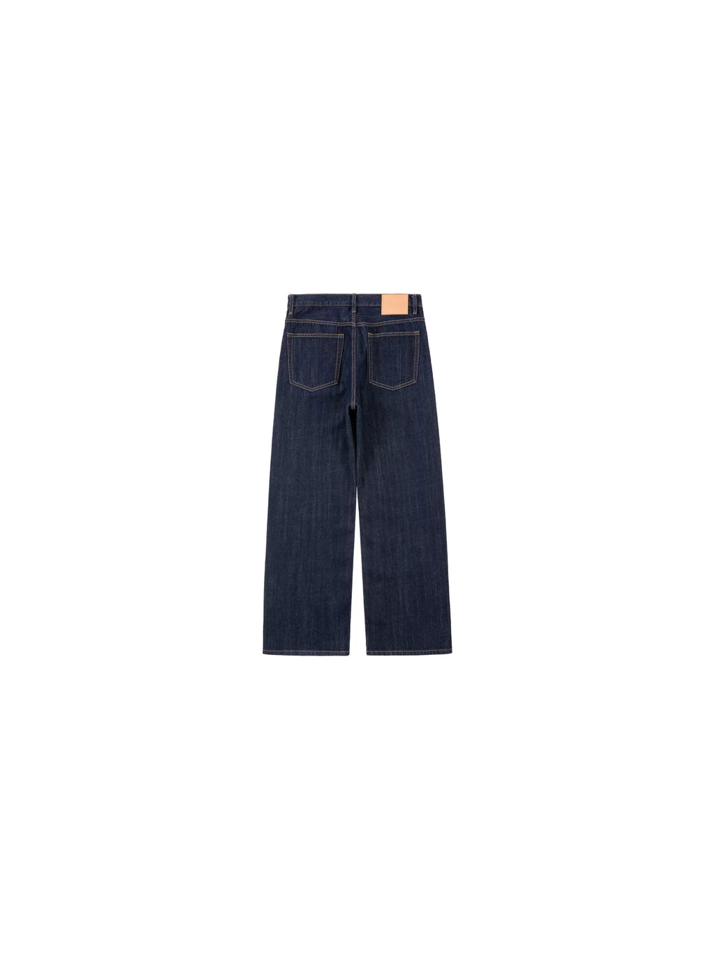 PLUS NO LOGO Red Ear Bull Loose Straight-Leg Raw Denim Jeans
