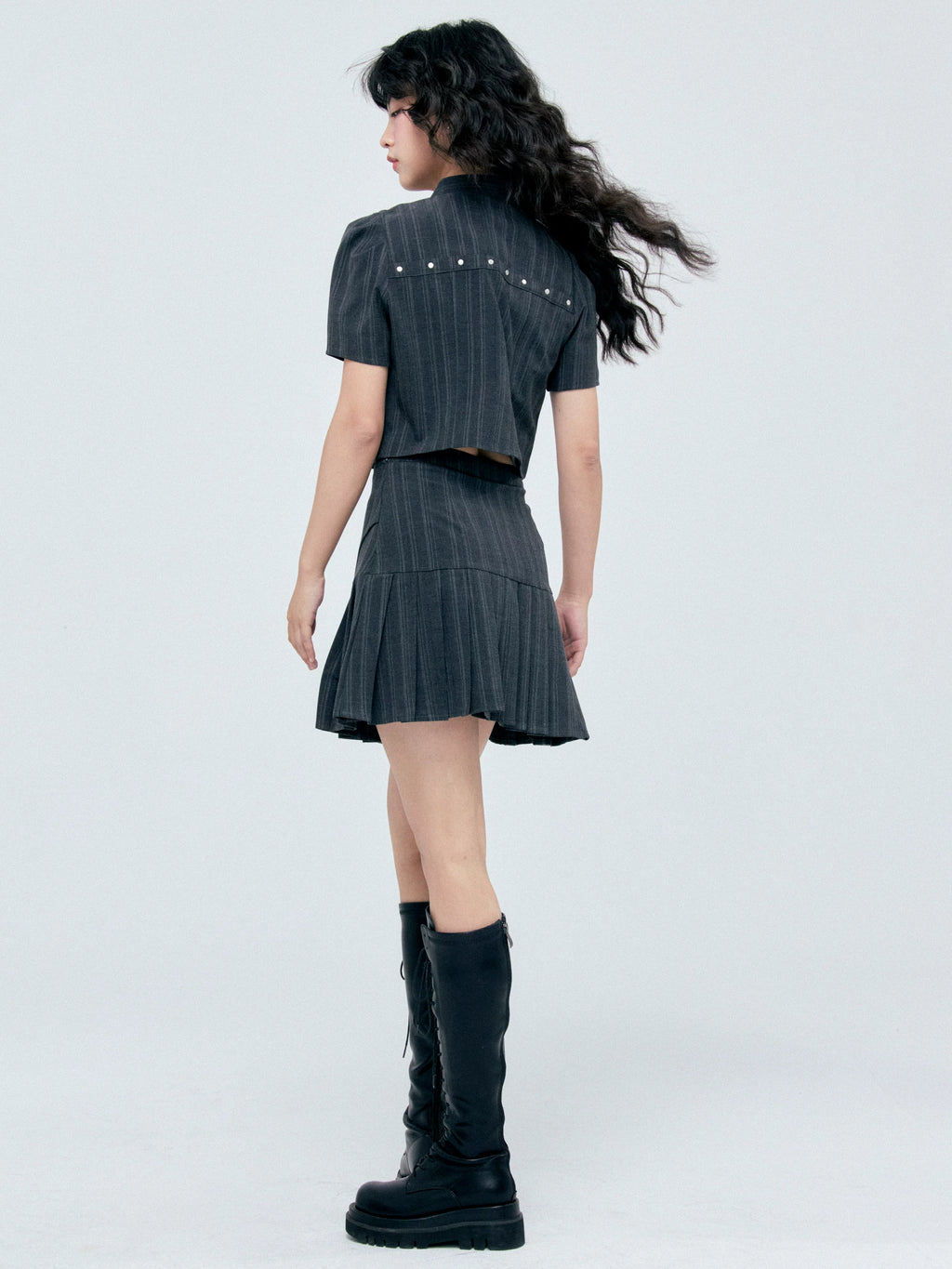 LOST FOREST Niche Casual Pleated Skirt Set
