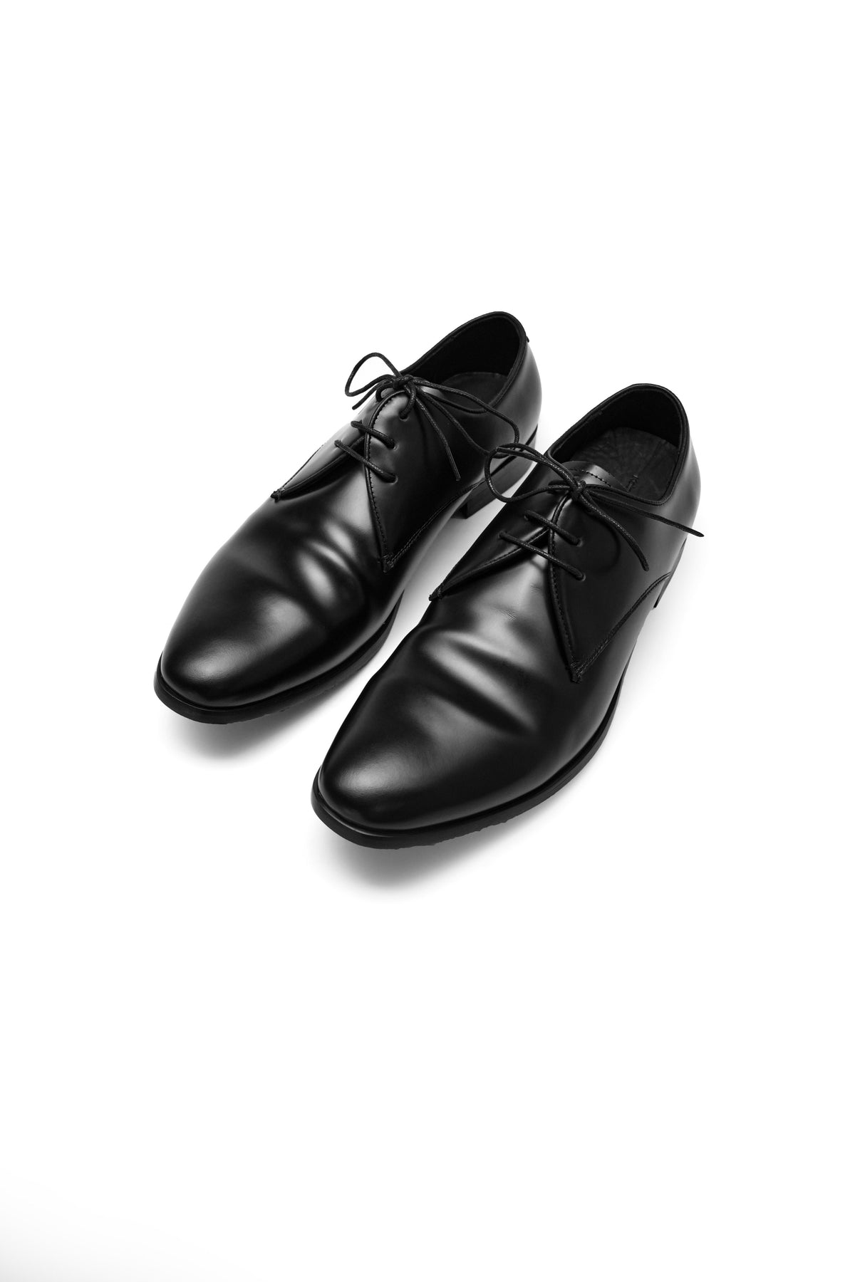 NO LOGO Polished Leather Split-Toe Derby