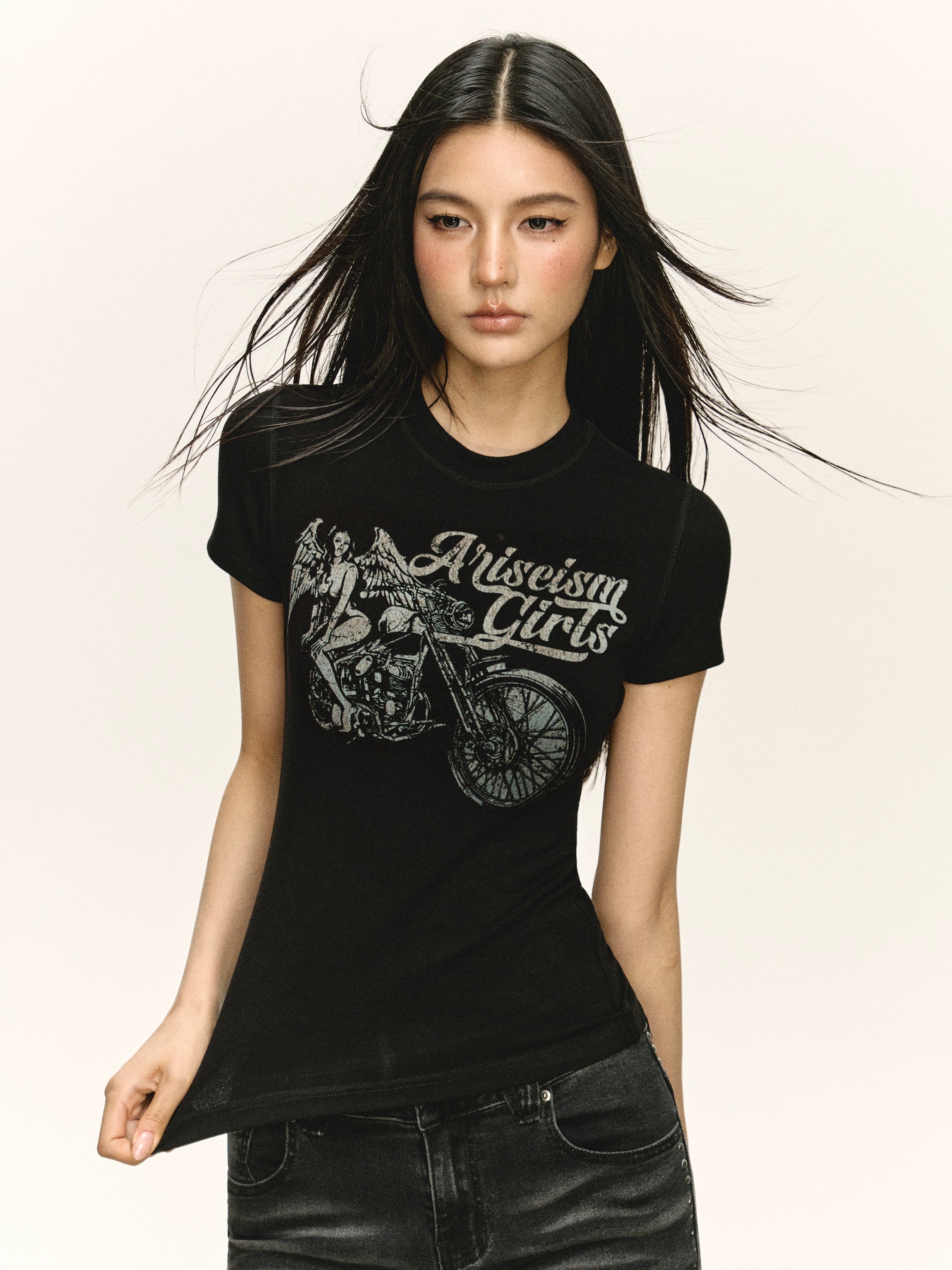 Ariseism Retro Design Slim Tee