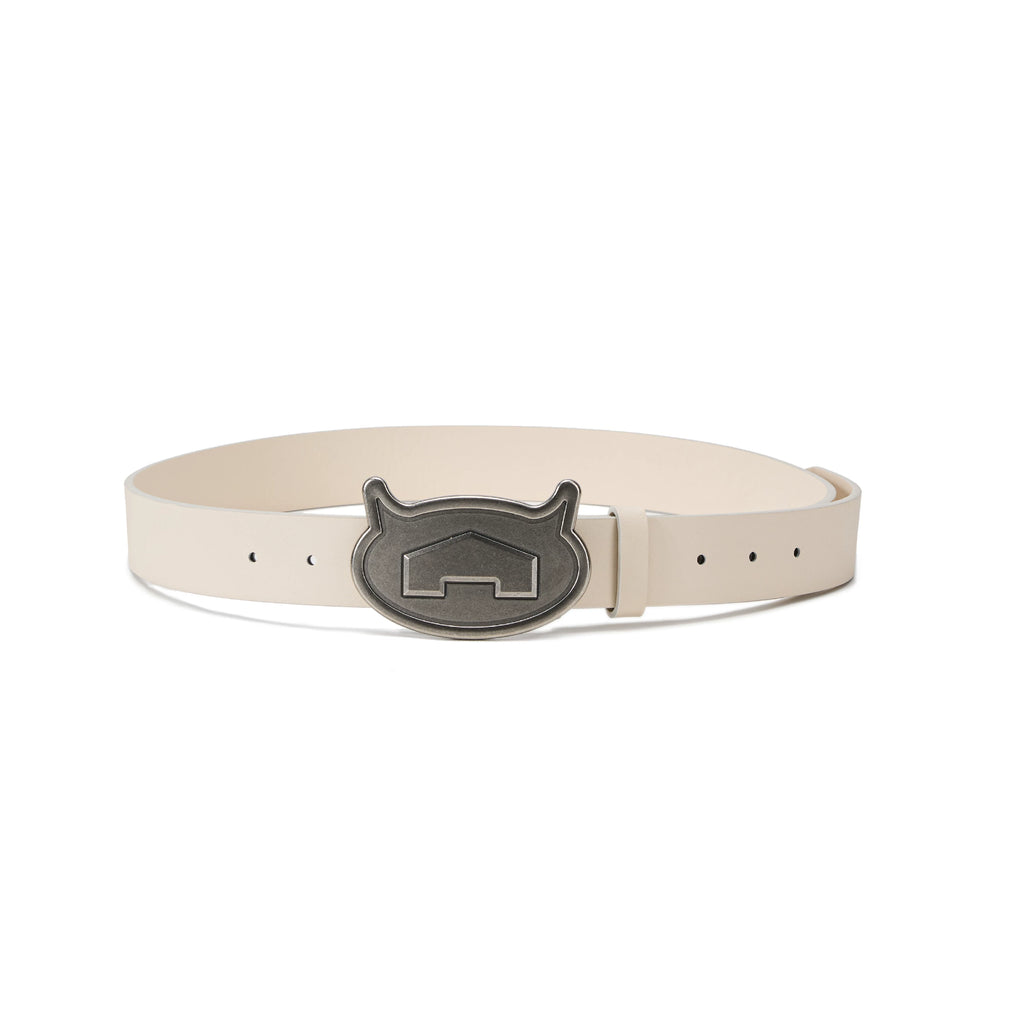 EK Top Grain Leather Distressed Metal Buckle Belt