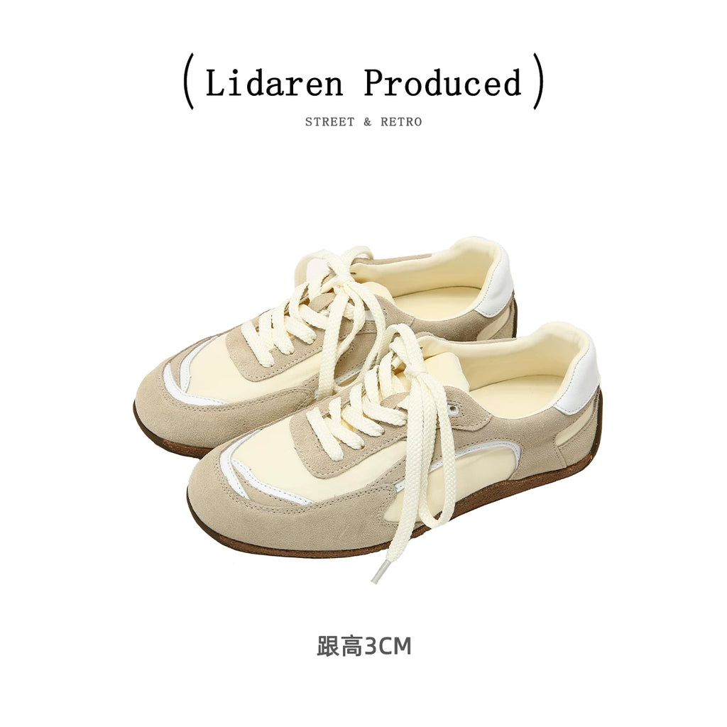 Lidaren Produced Suede Lace-Up Thick Sole Training Sneaker