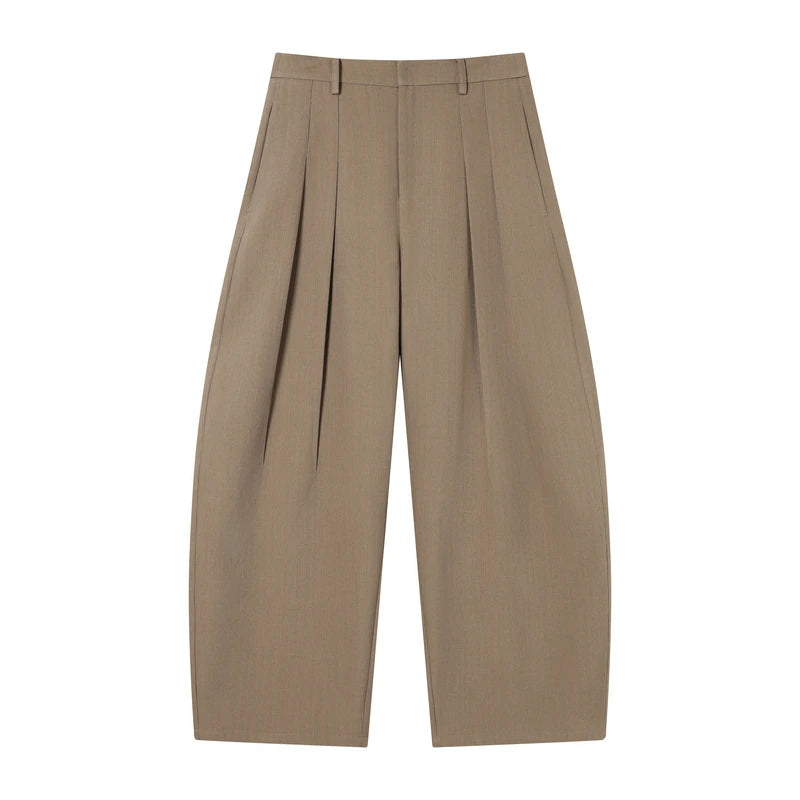 TGNS High-Waist Pleated Wide-Leg Breathable Trousers