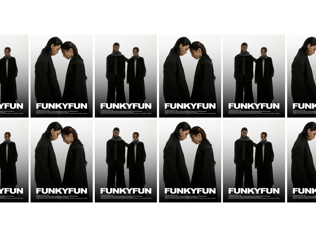 FUNKYFUN Long Blazer with Scarf Design