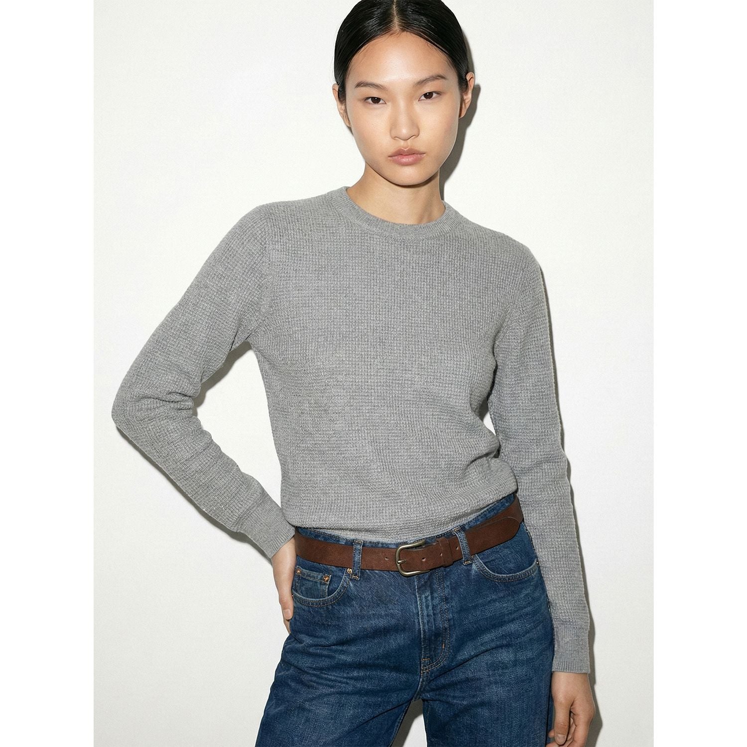 MADEEXTREME Loose Crew Neck Commuter Casual Slim Sleeve
