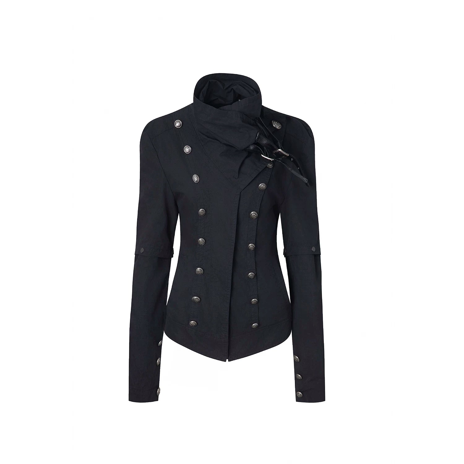 DoublePunch High-neck Vintage Metal Buckle Padded Thickened Jacket