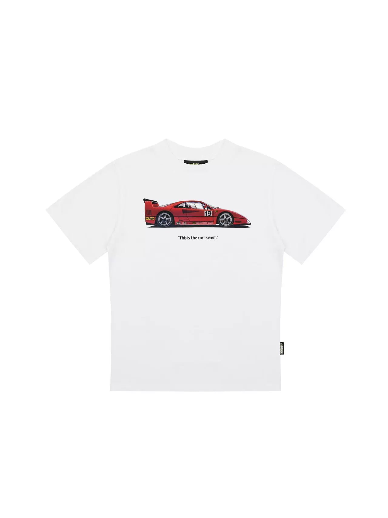 MMBBT Retro Supercar Printed Crew Neck Tee