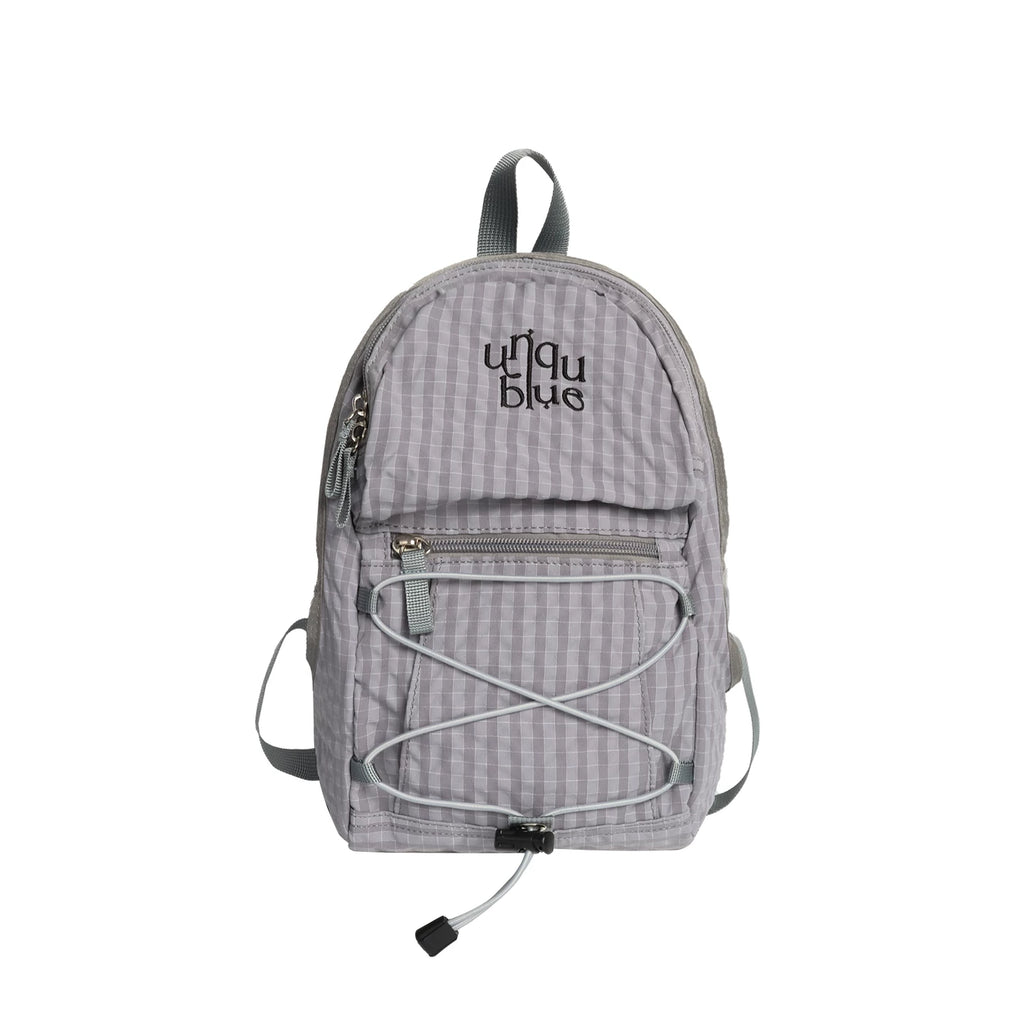 Unique blue Plaid Drawstring Backpack