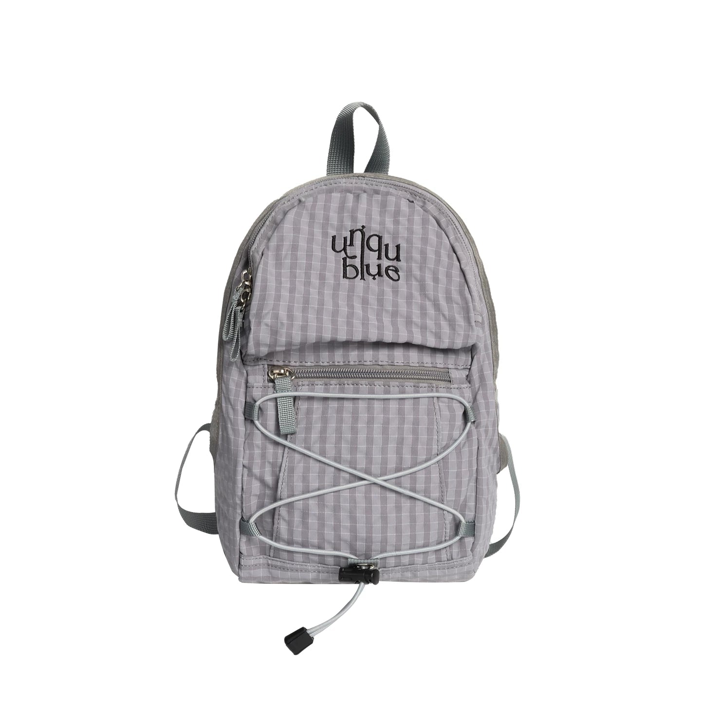 Unique blue Plaid Drawstring Backpack