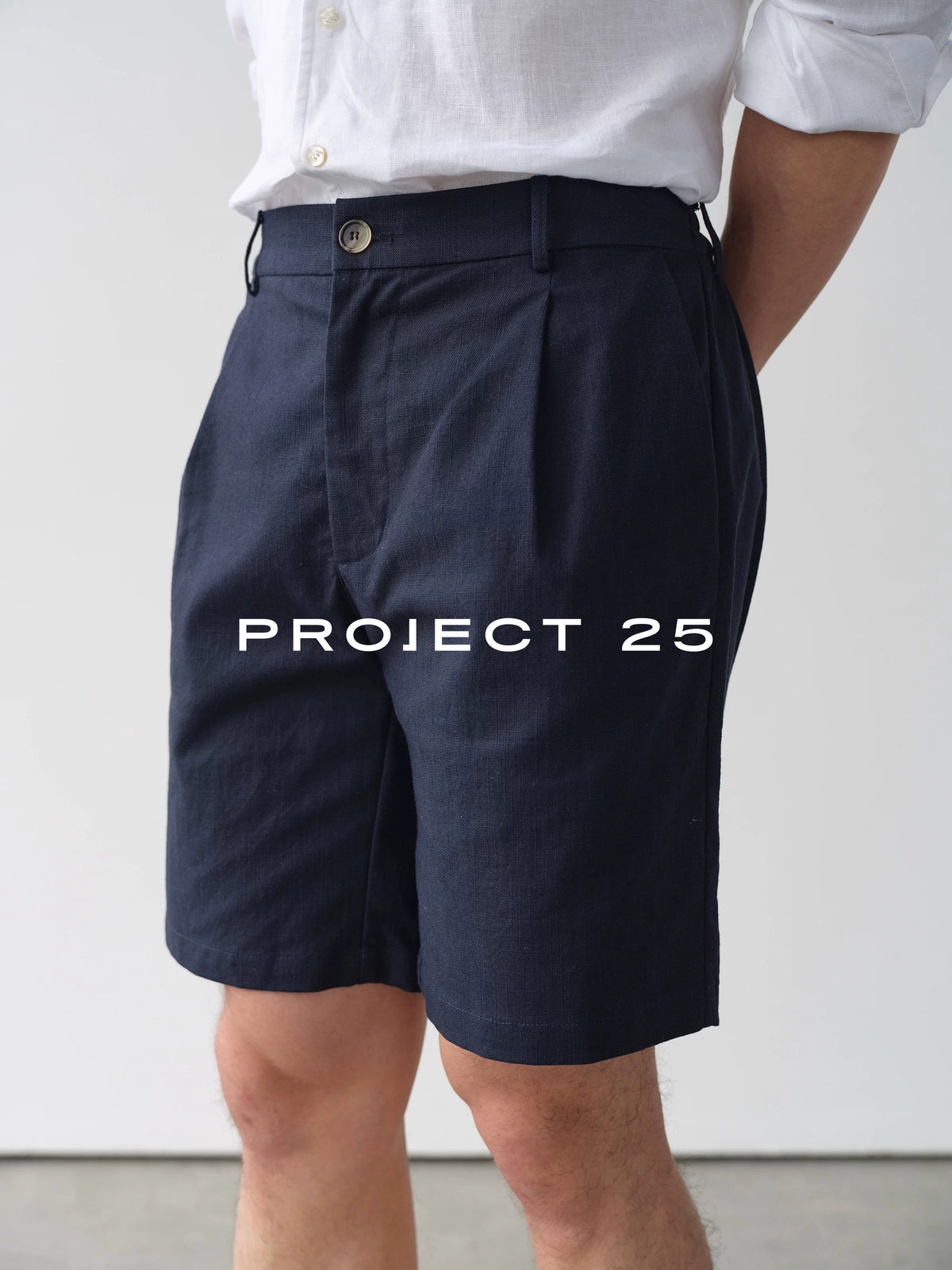 PROJECT 25 Linen-Blend Cool-Touch Straight-Leg Shorts