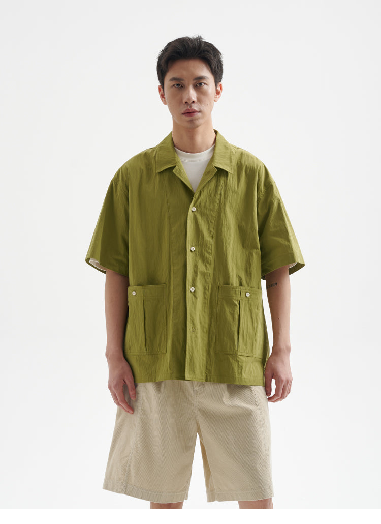 BUTTBILL 25SS Japanese Vintage Tooling Short Sleeve Shirt