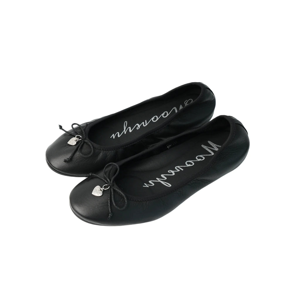 Mooreyu Leather Bow Mary Jane Ballet Flat