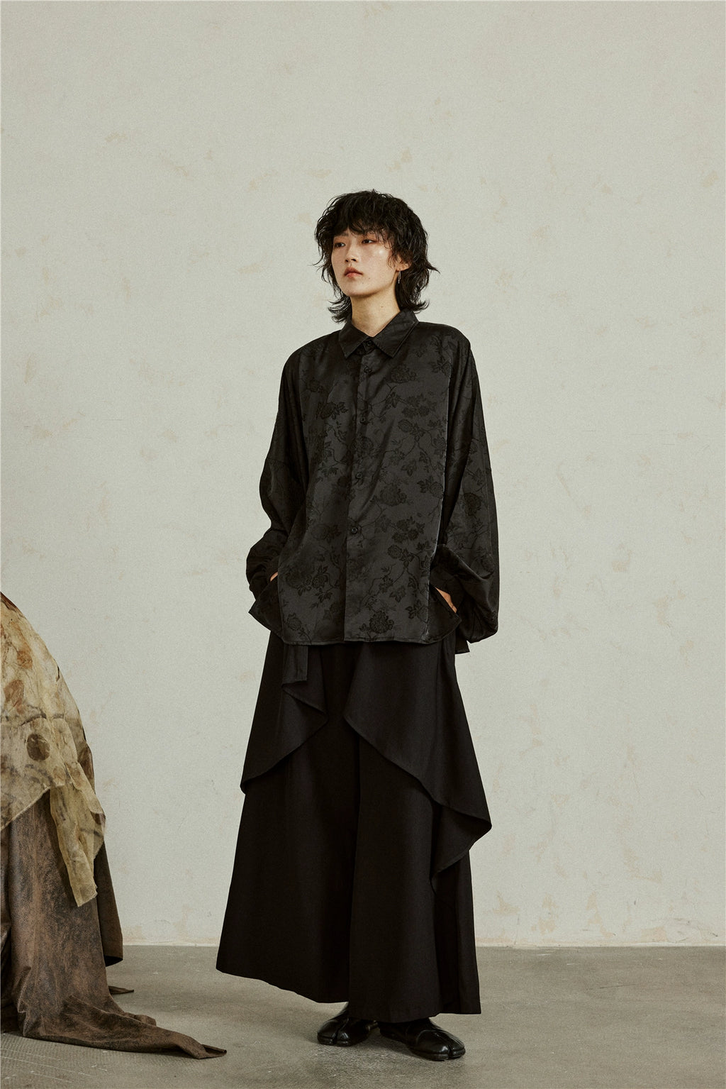 SUNYVONNE Irregular Loose and Elegant Trouser Skirt