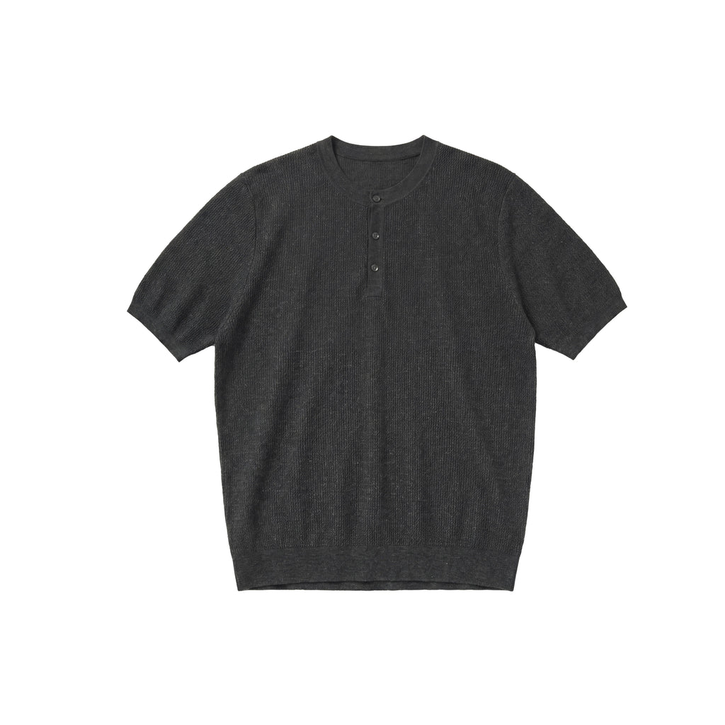 BUTTBILL Linen-Blend Relaxed Half-Zip Knit Sweater