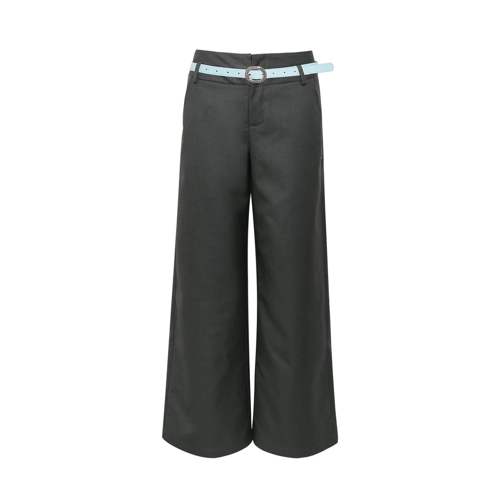 Wildberry High-Waist Wide-Leg Straight-Leg Trousers
