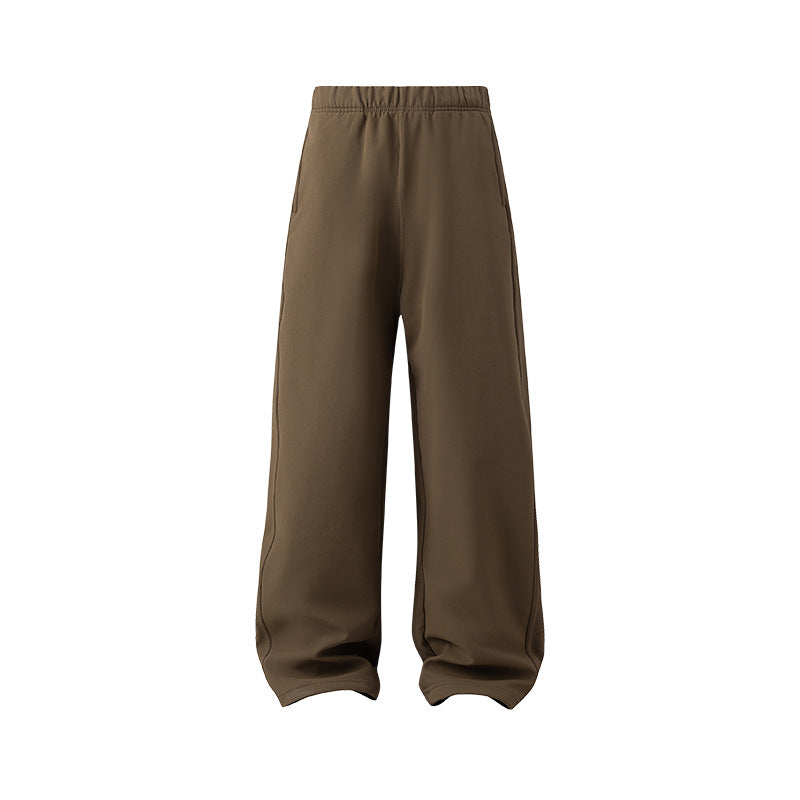 UNF Warm Fleece Thickened Comfortable Loose Straight Casual Pants