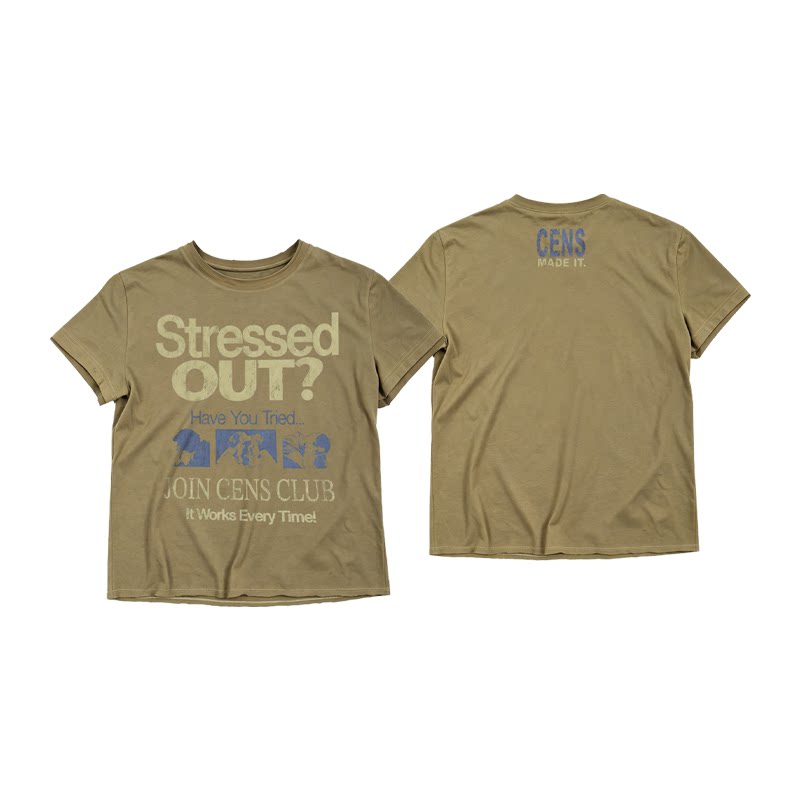 KONOOT Washed Distressed Slogan 250g Boxy Fit Tee