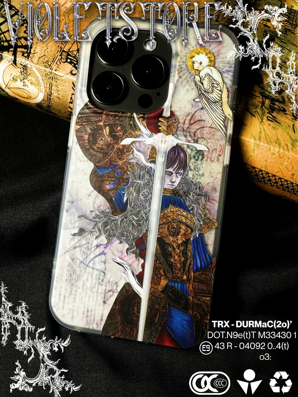 Violet SWORD Sword IMD Dual-Layer Patchwork iPhone Pro Max Case