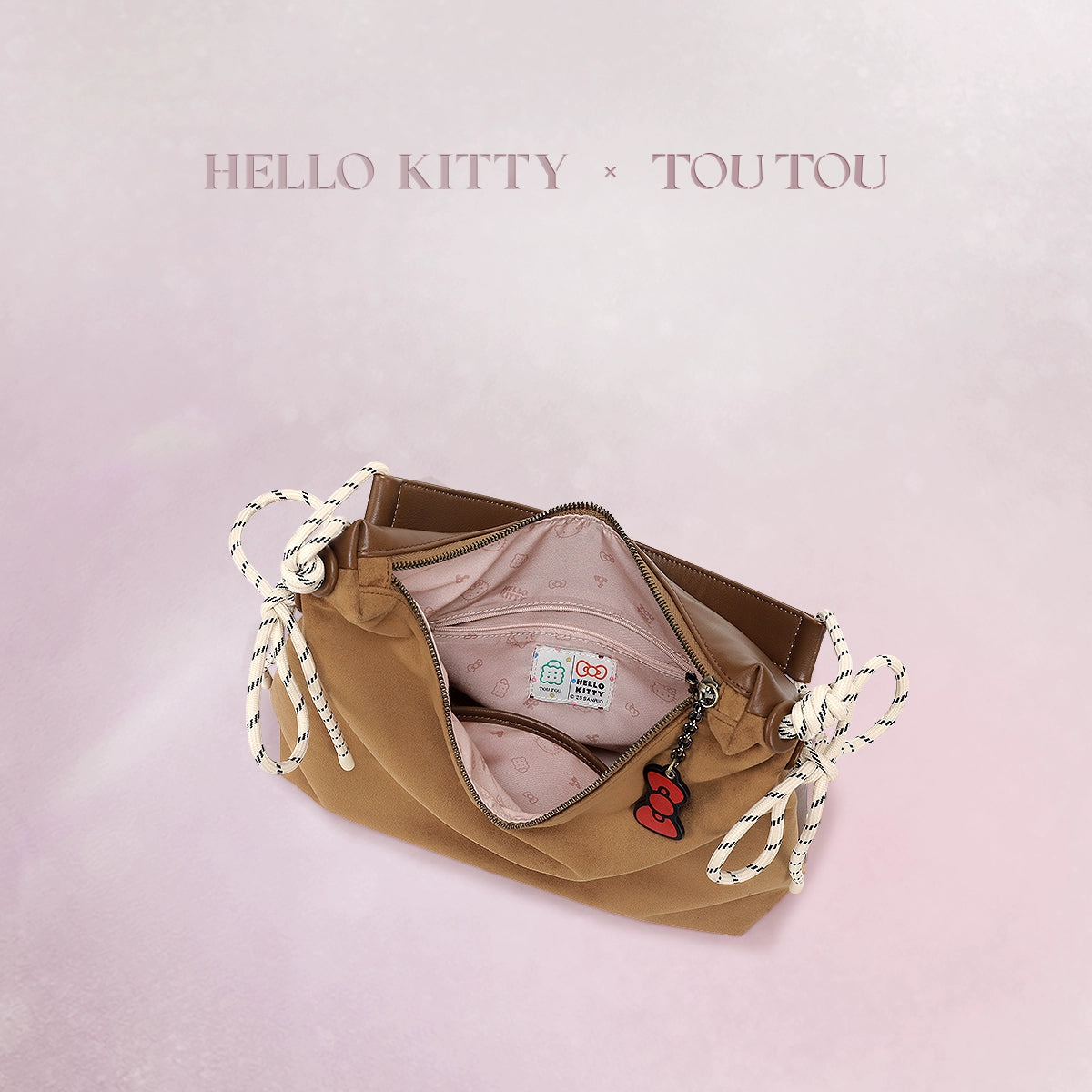 TOUTOU Hellokitty Suede Shoulder Armpit Bag