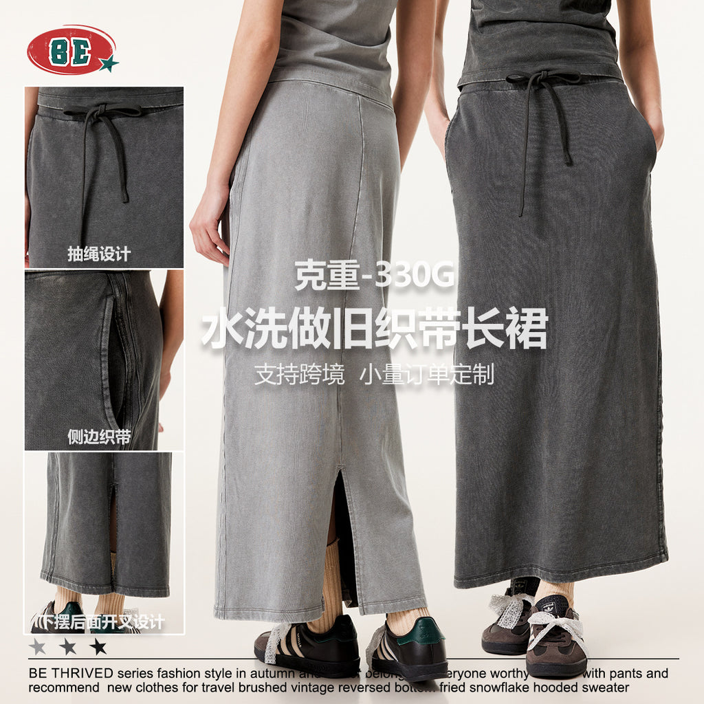 BE Women's High Waist Straight Slim Skirt