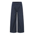 11KN Blue Plaid Wrinkle-Resistant Straight-Leg Trousers