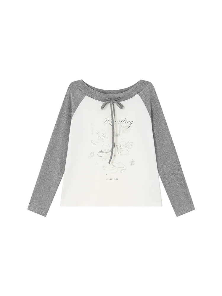 KANO fiti Print Long-Sleeve Raglan Tee