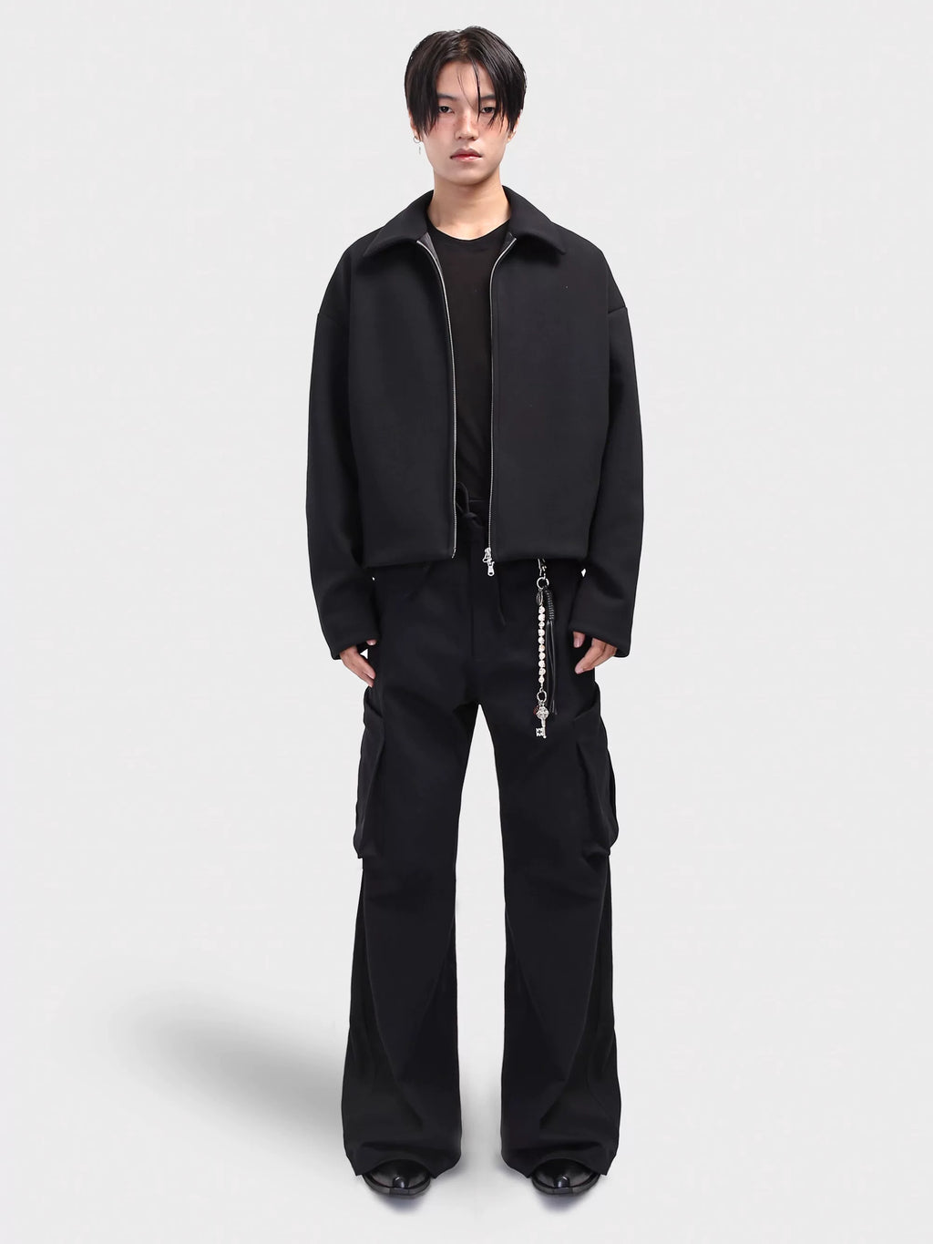 SOUTHFISH executive minimalist boxy shoulder cardigan jacket