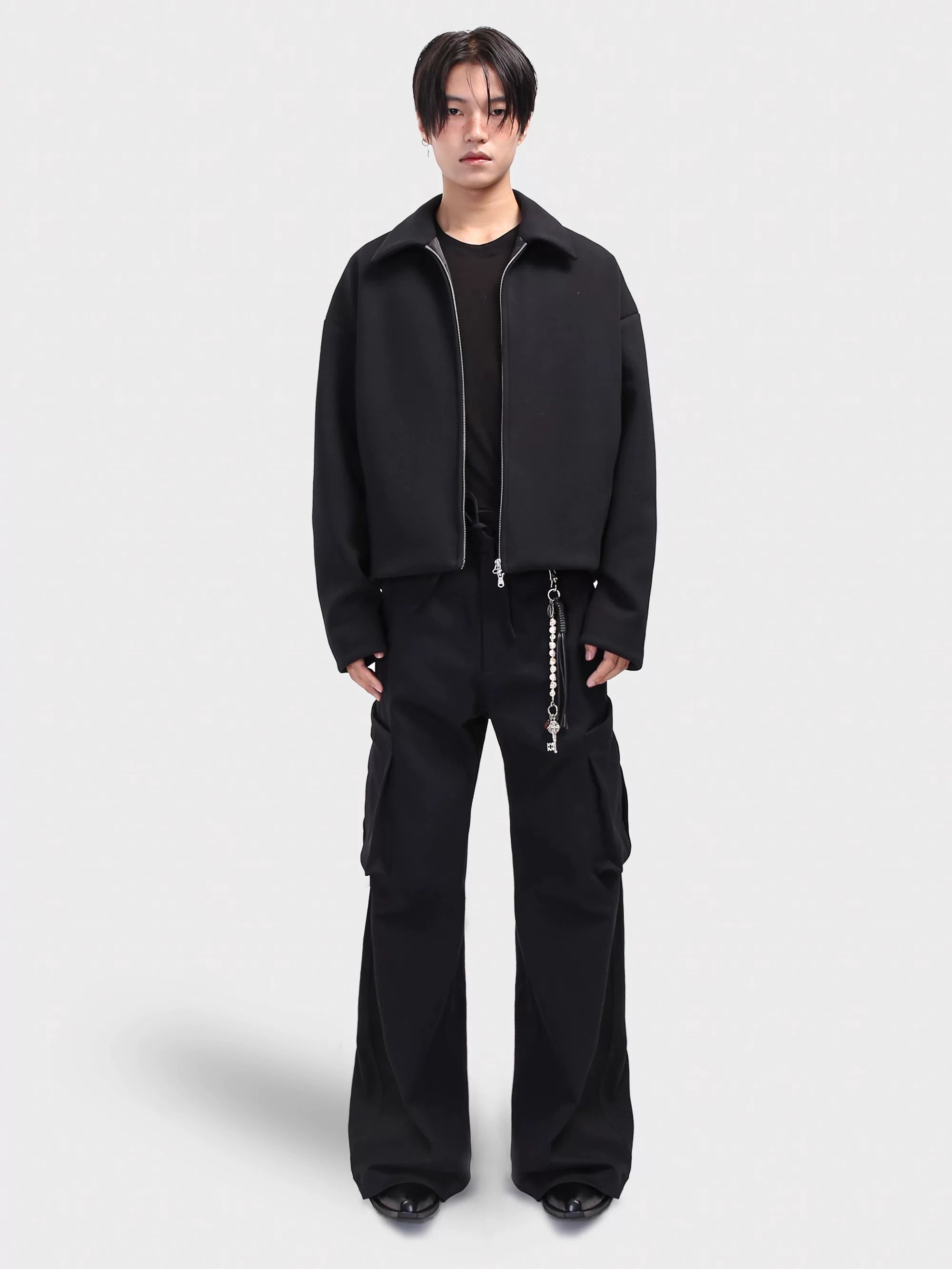 SOUTHFISH executive minimalist boxy shoulder cardigan jacket