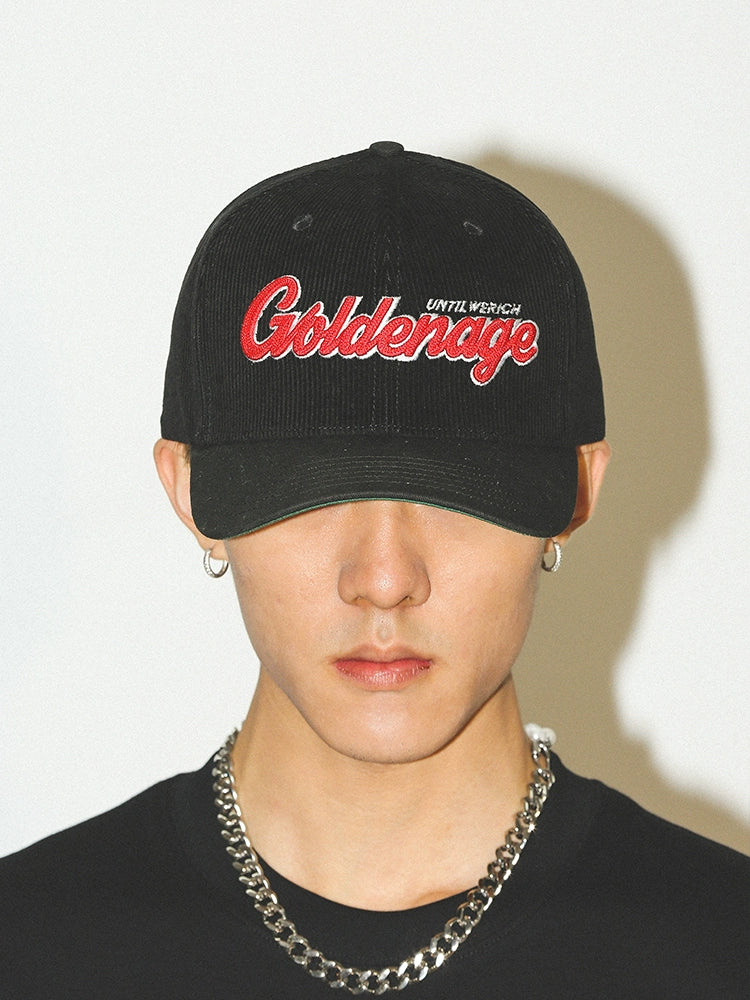 UNTILWERICH Corduroy Embroidered Three-dimensional Versatile Hat