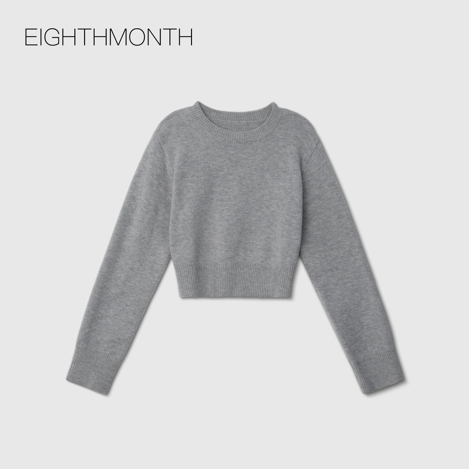 EIGHTHMONTH Vintage Crew Neck High Waist Knitted Sweater