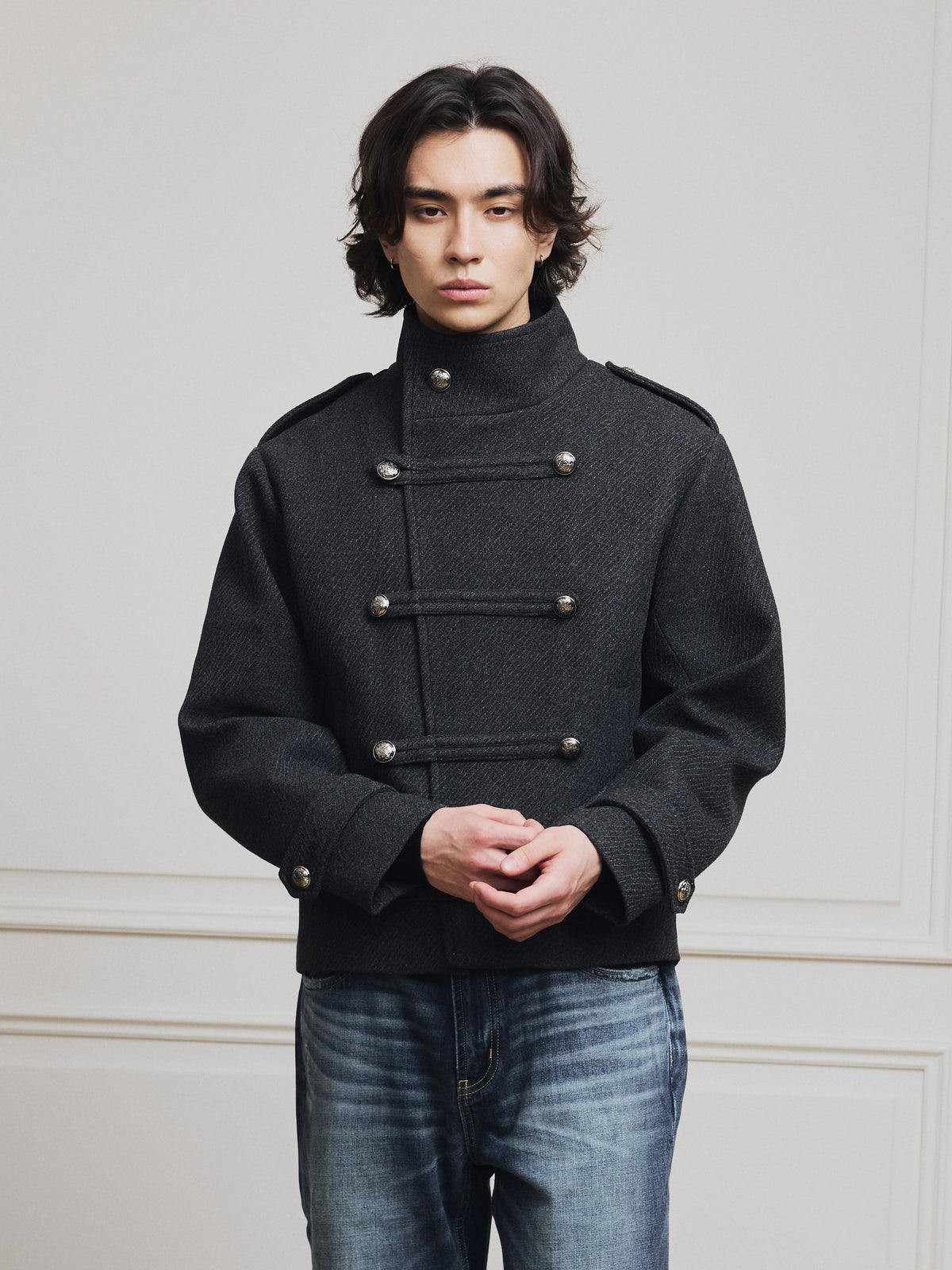 Stay the Night Napoleon 400g Stand-Collar Coat