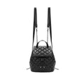 JANDRESS Black Quilted Chain Mini Backpack
