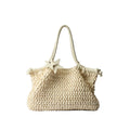 ECODAY Off White Woven Straw Hobo Bag