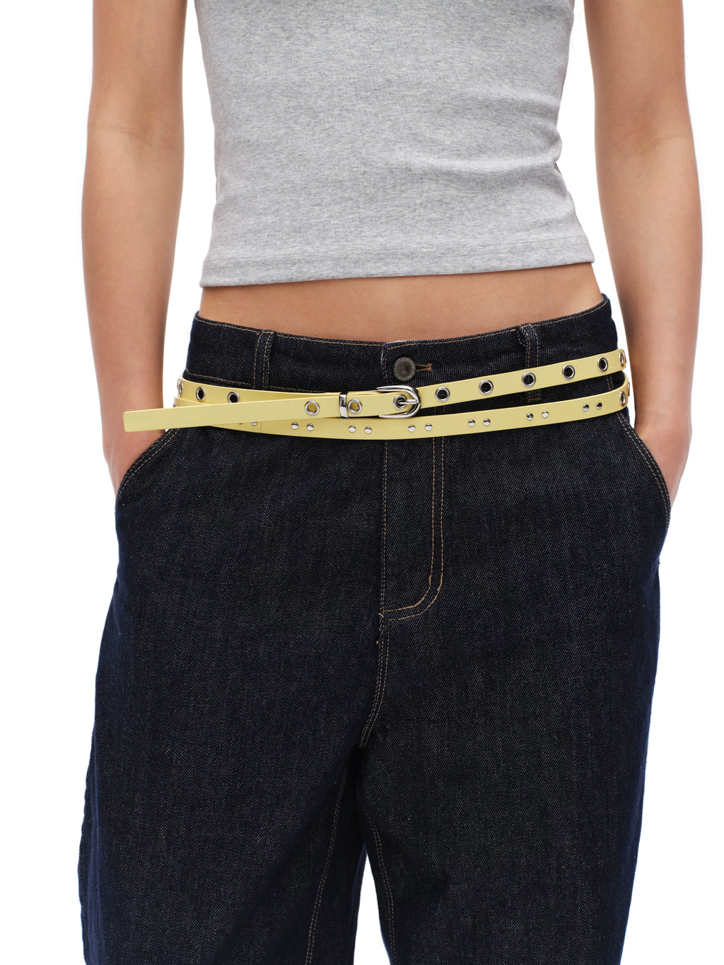 Oinimi Rivet Leather Multi-layer Winding Double-sided Belt