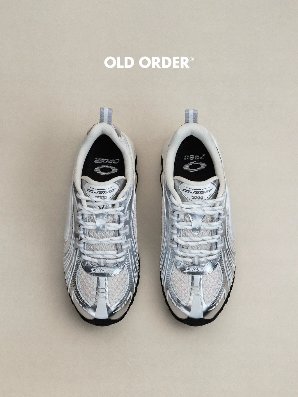 OLD ORDER Mesh Metallic Lace-Up Sneaker