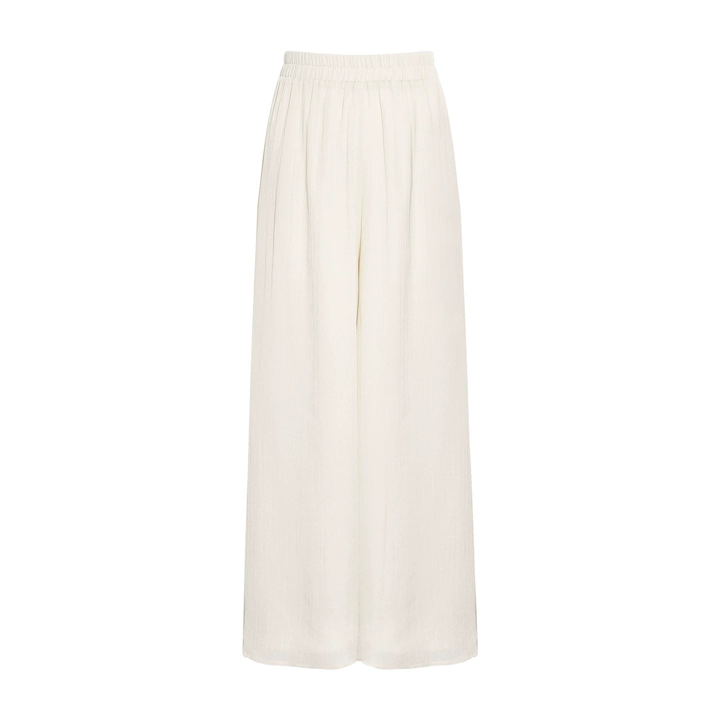Wildberry Sleeveless Shirt High Waist Straight Chiffon Casual Pants Set