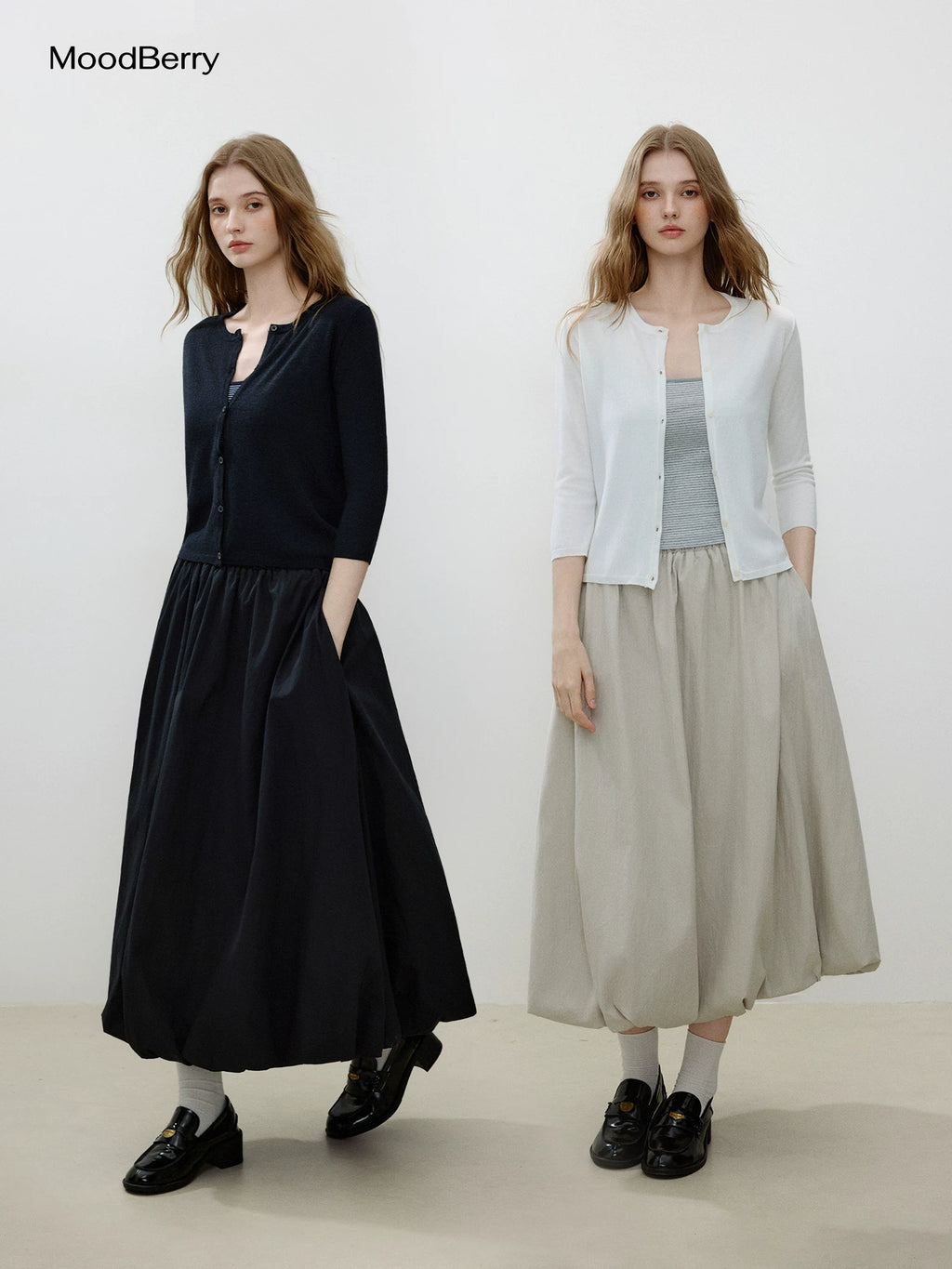 MoodBerry Knit Cardigan & Tank Top Two-Piece Set