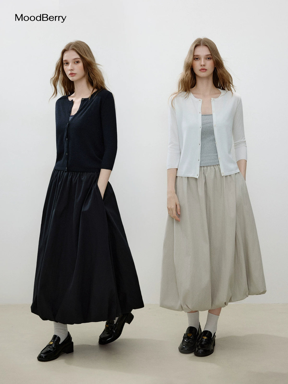 MoodBerry Knit Cardigan & Tank Top Two-Piece Set