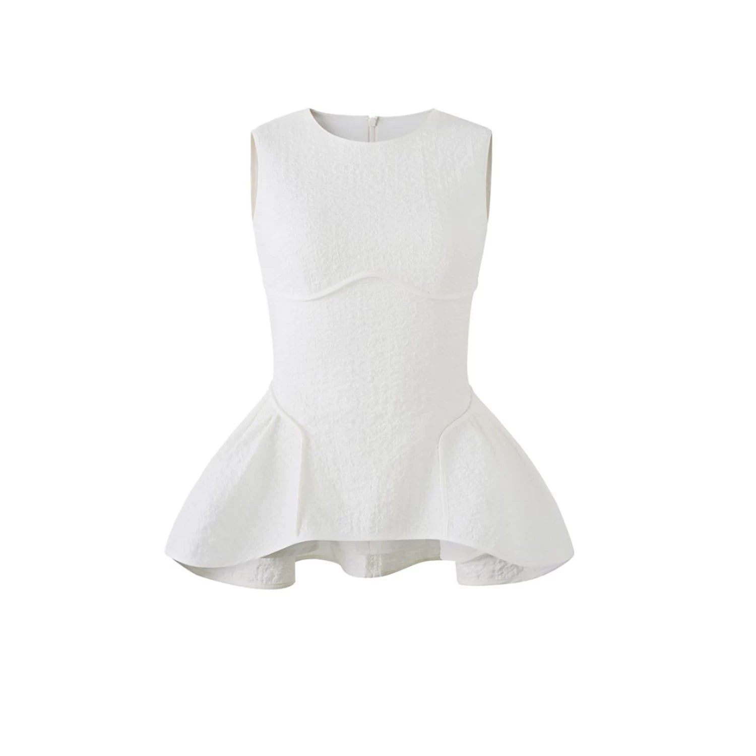 Avenement Slim-fitting Waist Round Neck Sleeveless Dress