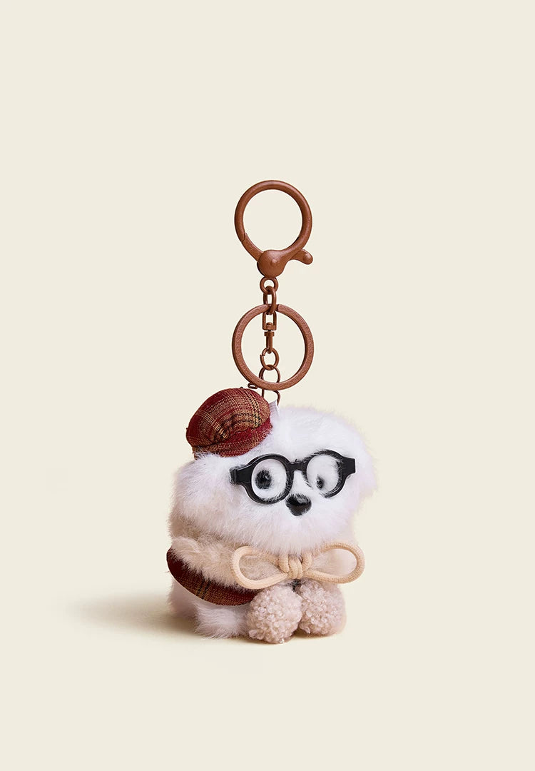 HAVEROSE Masked Dog Plush Doll Pendant
