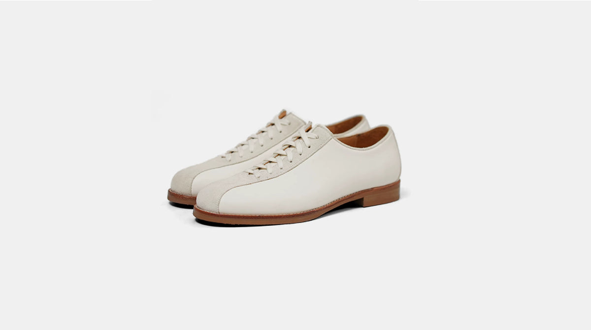TERRAKOO Leather Round-Toe Lace-Up Bowling Shoe