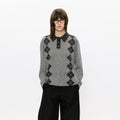 KREATE Edinburgh Diamond 100% Lyocell Knit Long-Sleeve Polo