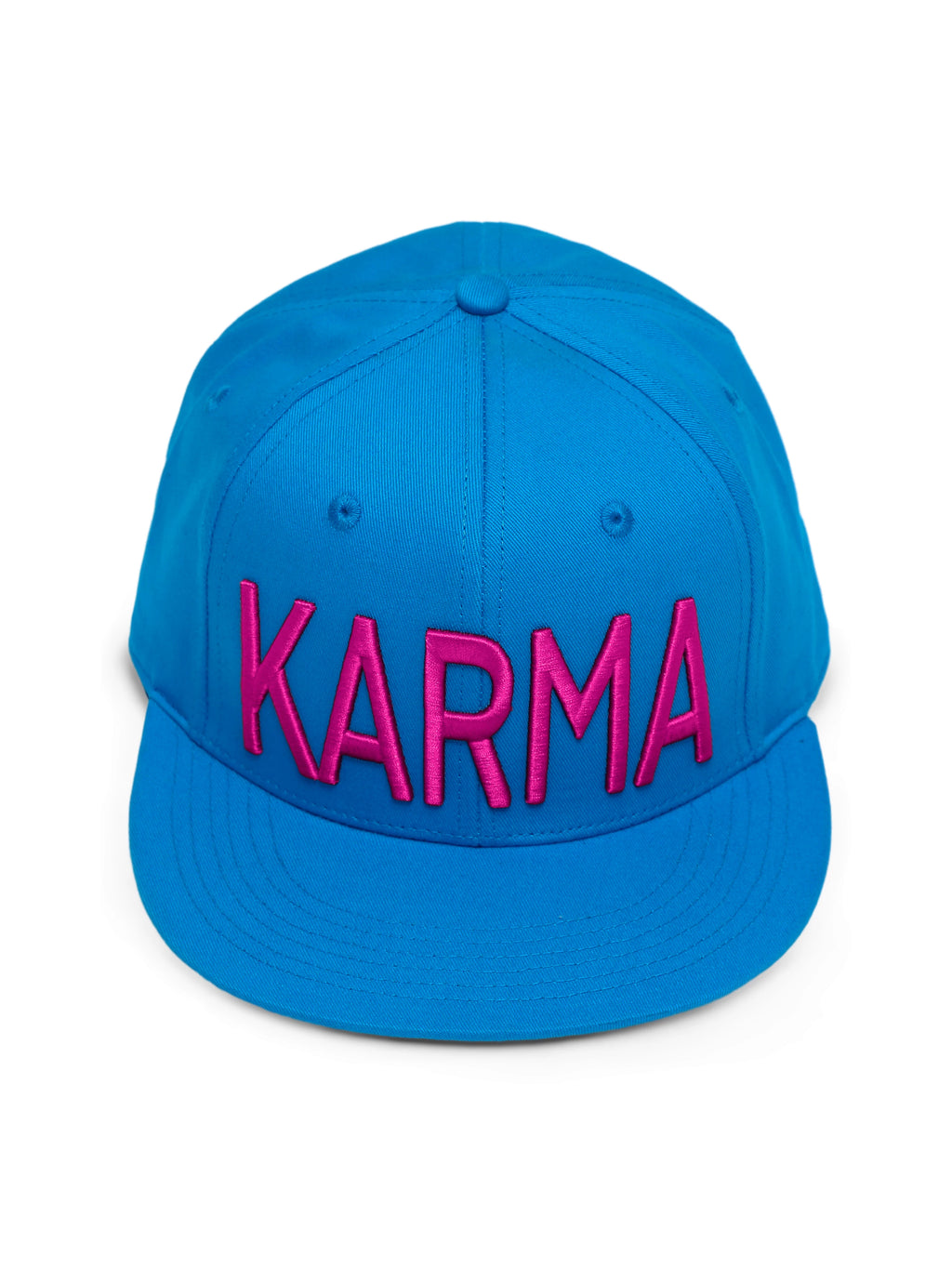 KARMANISTIC Embroidered Letter Flat-Brim Cap